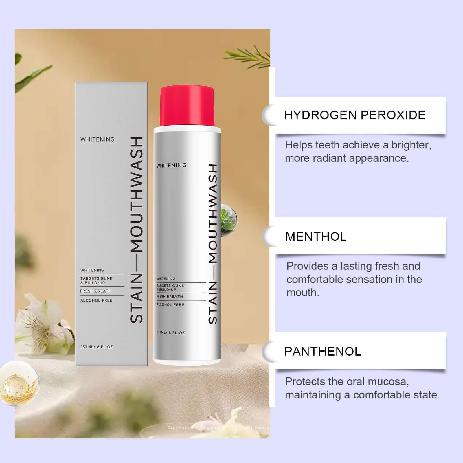 Portable Unscented Mouthwash oral care product